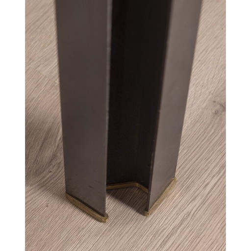 Vintage eettafel Model T210 in staal en polyester door Osvaldo Borsani voor Progetti Tecno, Italië 1970