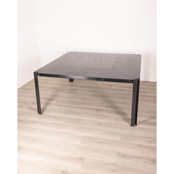 Image 1 of Vintage eettafel Model T210 in staal en polyester door Osvaldo Borsani voor Progetti Tecno, Italië 1970