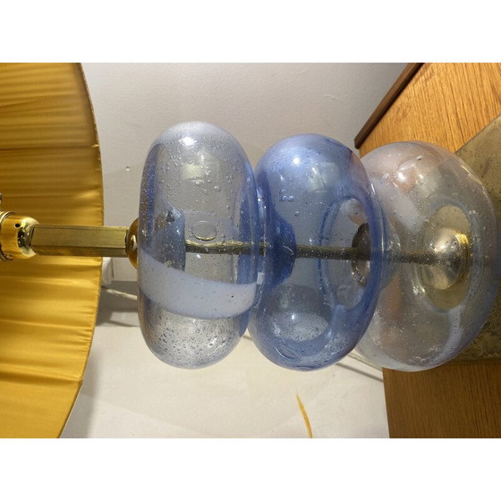 Image 1 of Vintage Murano glazen lamp met messing voet, 1980