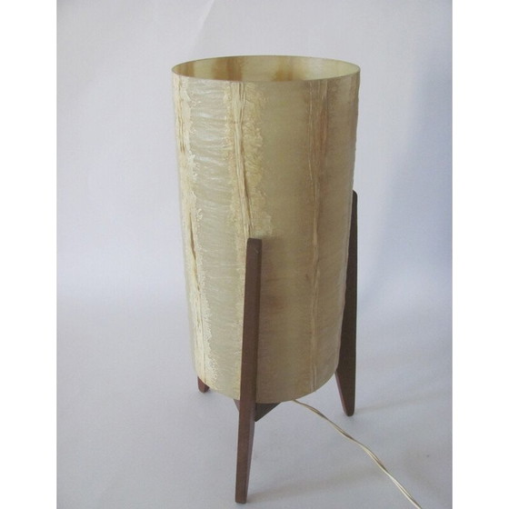 Image 1 of Vintage tafellamp met plastic kap, Tsjecho-Slowakije 1960