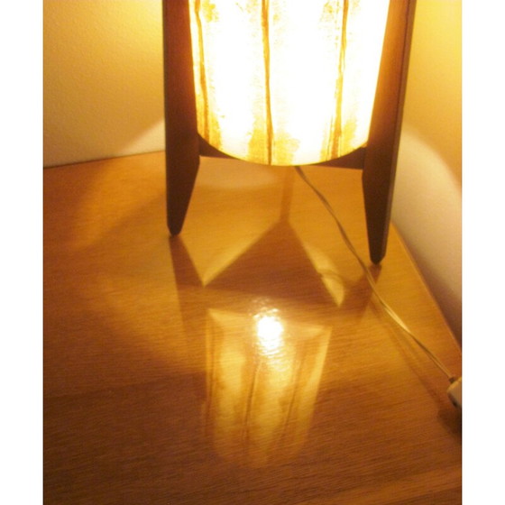 Image 1 of Vintage tafellamp met plastic kap, Tsjecho-Slowakije 1960