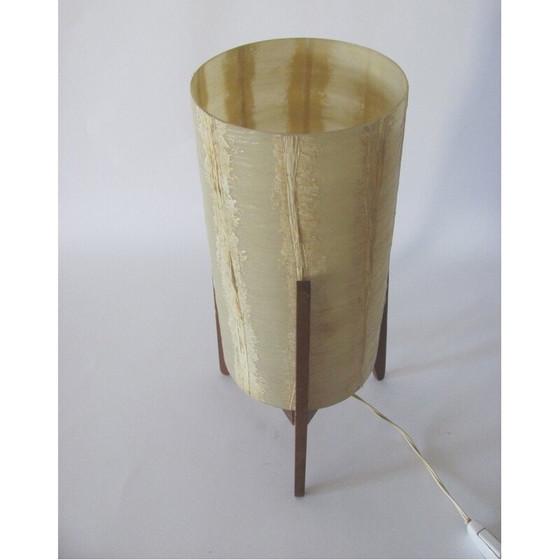 Image 1 of Vintage tafellamp met plastic kap, Tsjecho-Slowakije 1960