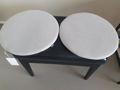 2  x Vitra Soft Seats, Rond, Zacht Grijs, Set