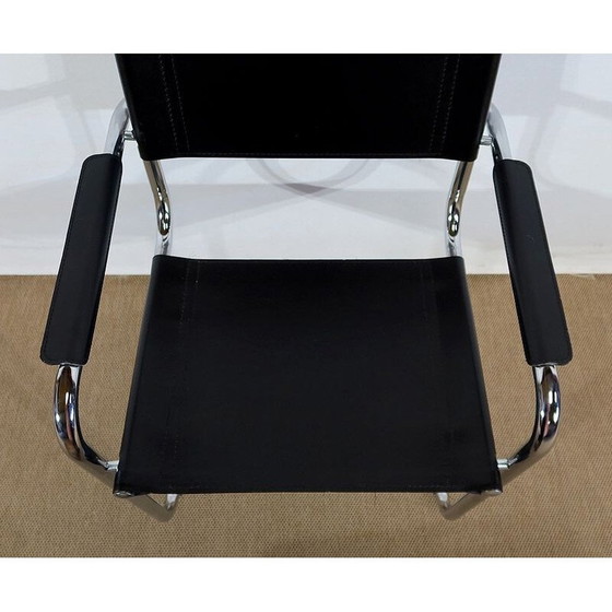 Image 1 of Paar vintage leren fauteuils van Marcel Breuer, 1970