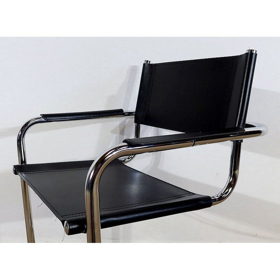 Image 1 of Paar vintage leren fauteuils van Marcel Breuer, 1970