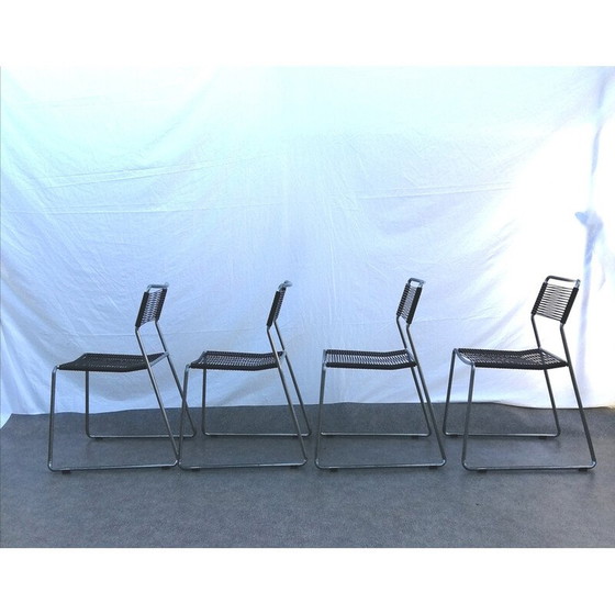 Image 1 of Set van 4 vintage Melker 'spaghetti' stoelen van Lisa Norinder voor Ikea, 1990