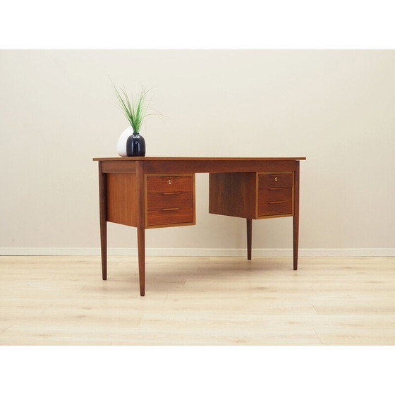 Image 1 of Teakhouten bureau, Deens ontwerp, jaren 1960, productie: Denemarken