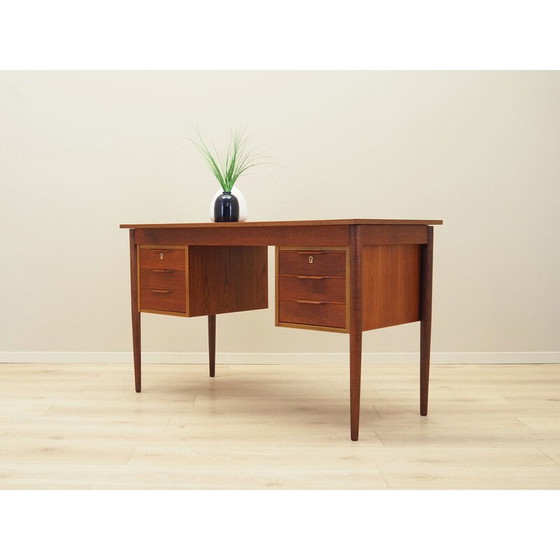 Image 1 of Teakhouten bureau, Deens ontwerp, jaren 1960, productie: Denemarken