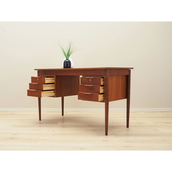 Image 1 of Teakhouten bureau, Deens ontwerp, jaren 1960, productie: Denemarken