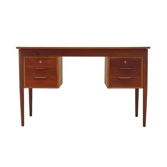 Image 1 of Teakhouten bureau, Deens ontwerp, jaren 1960, productie: Denemarken