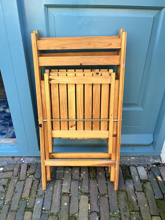 Image 1 of 2x Houten Klapstoeltjes