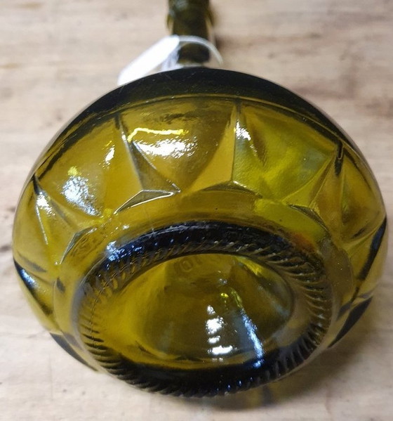 Image 1 of 1108 Vintage Groene Glazen Champagnefles Karaf