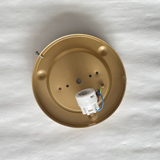 Image 1 of Wandlamp plafond dik glas 1970 1980 jaren tachtig antiek lamp transparant