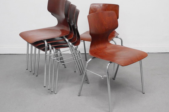 Image 1 of 6 designklassiekers Flötotto Stoelen PagHolz Set Café Loft