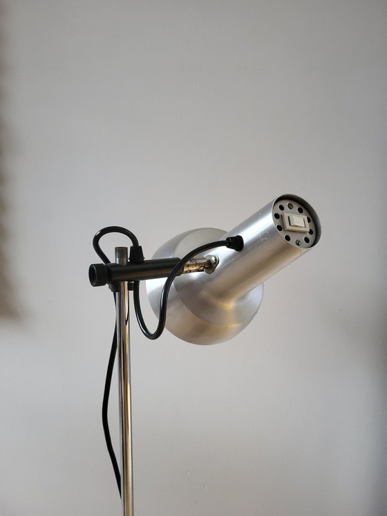 Image 1 of Vintage vloerlamp mid century, chrome, vermoedelijk jaren 1970