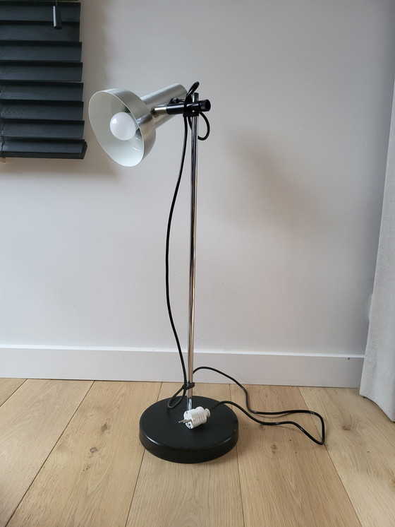 Image 1 of Vintage vloerlamp mid century, chrome, vermoedelijk jaren 1970