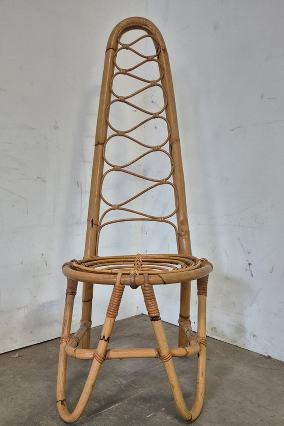 Image 1 of Vintage Rotan Highback Stoelen