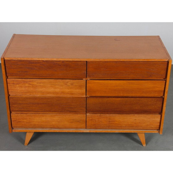 Image 1 of Vintage houten ladekast model U-453 van Jiri Jiroutek voor Interier Praha, Tsjecho-Slowakije 1960