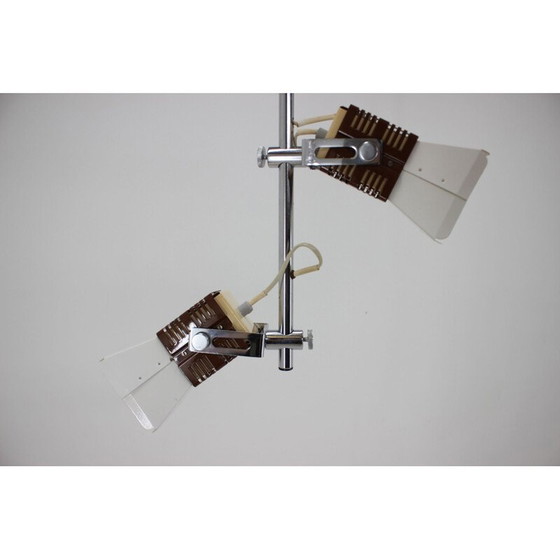 Image 1 of Vintage metalen kroonluchter van Lidokov, Tsjecho-Slowakije 1960