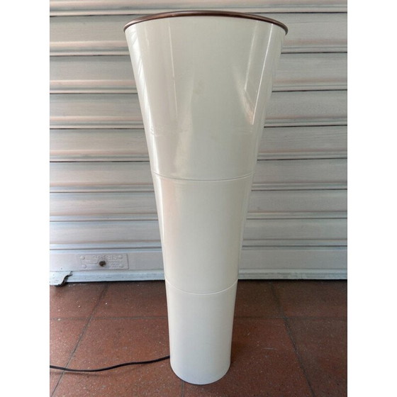 Image 1 of Vintage wit en roze gouden vloerlamp van Kaoyi Flacha, Japan 1980