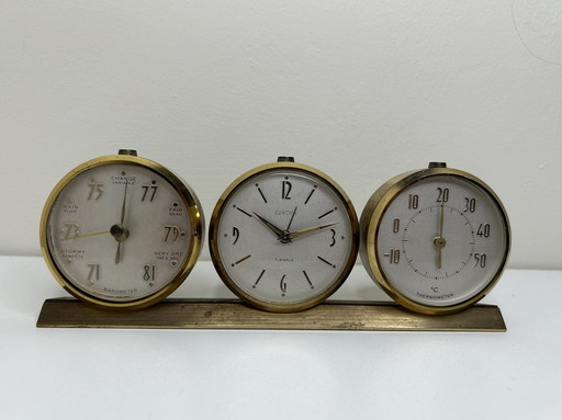 Jewels 7 Vintage Klok - Barometer - Thermometer