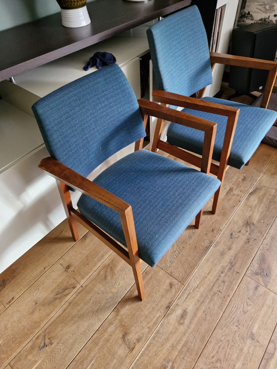 Image 1 of 2x vintage Deense stoelen