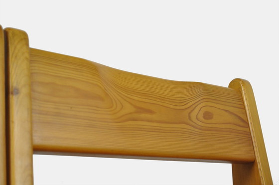 Image 1 of Houtwerk Hattem / Massief grenen Brutalistische Eettafel Stoelen / Ate Van Apeldoorn / 1970S Nederland