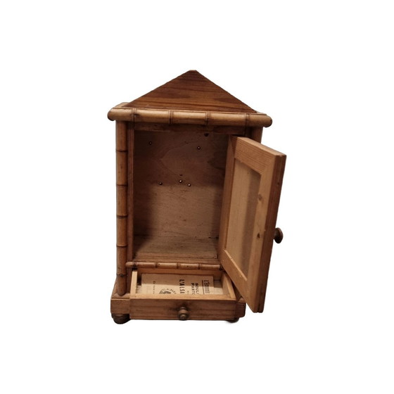 Image 1 of Frans Faux Bamboe Miniatuur Kastje, Jaren 30