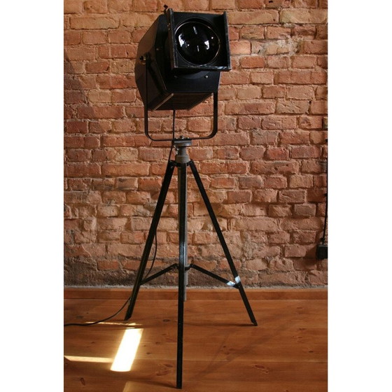 Image 1 of Vintage zwart stalen bioscoop- en theaterprojector van Veb Narva Rosa, 1989