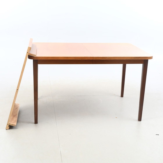 Image 1 of Vintage teakhouten tafel met verlengblad 1960 Zweden