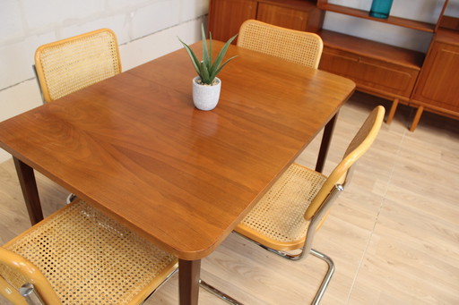 Vintage teakhouten tafel met verlengblad 1960 Zweden