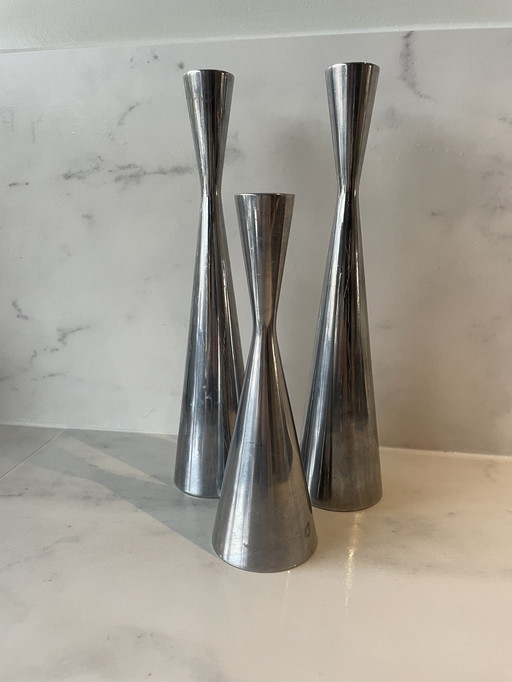 3 Vintage Ikea Kandelaars Götta By Erika Pekkari