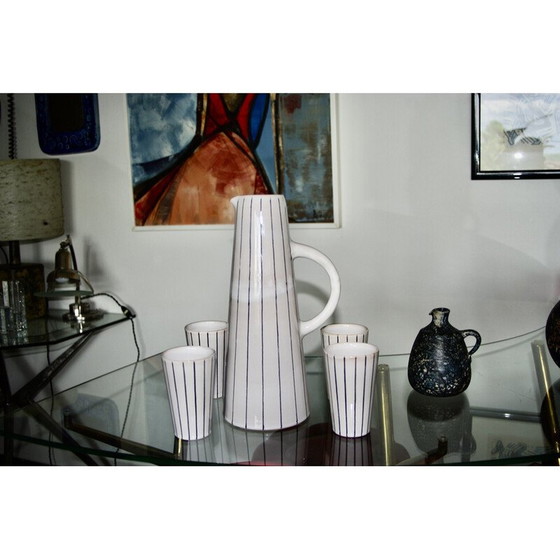 Image 1 of Vintage keramiek dessert set door Ltk Reniggen, Zwitserland 1950