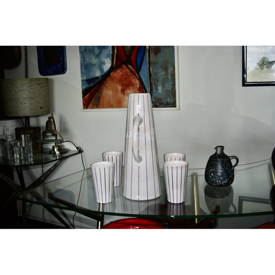 Image 1 of Vintage keramiek dessert set door Ltk Reniggen, Zwitserland 1950