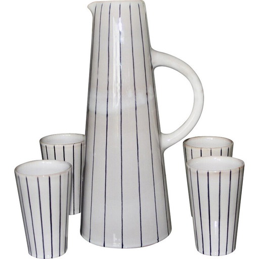 Vintage keramiek dessert set door Ltk Reniggen, Zwitserland 1950