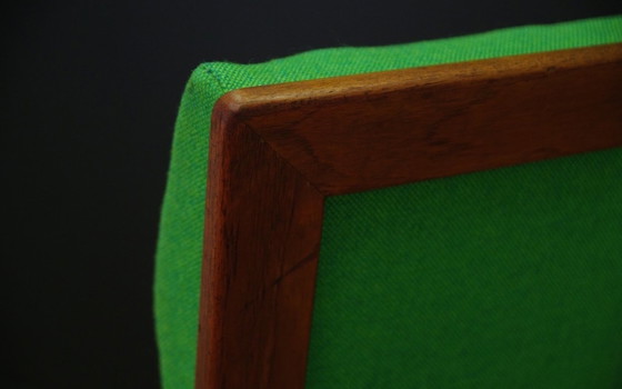 Image 1 of Teak groene fauteuil, Deens ontwerp, 1970S, Productie: Denemarken