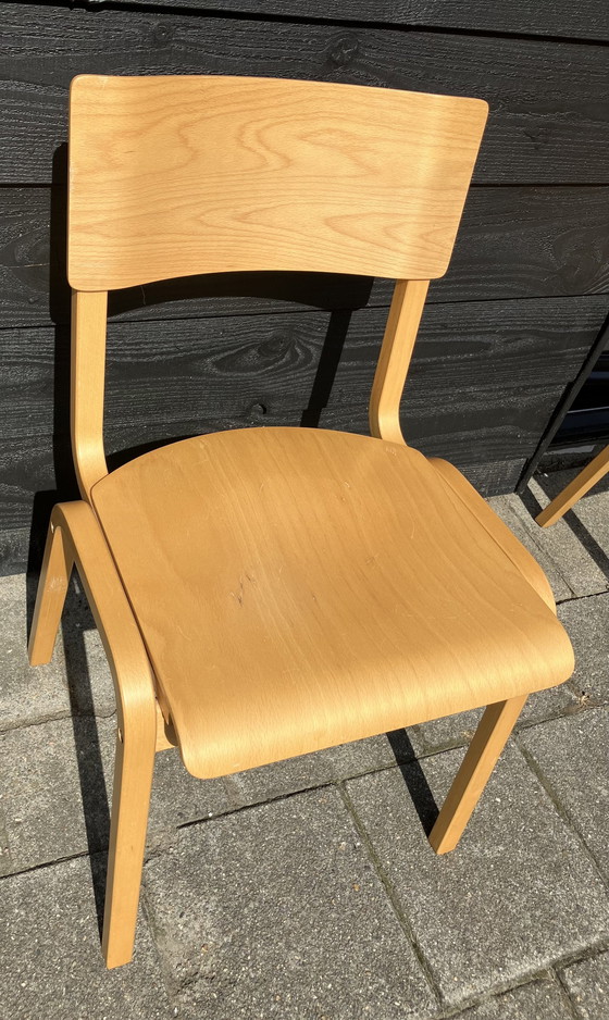 Image 1 of 4X Bentwood/ Plywood Eetkamerstoelen