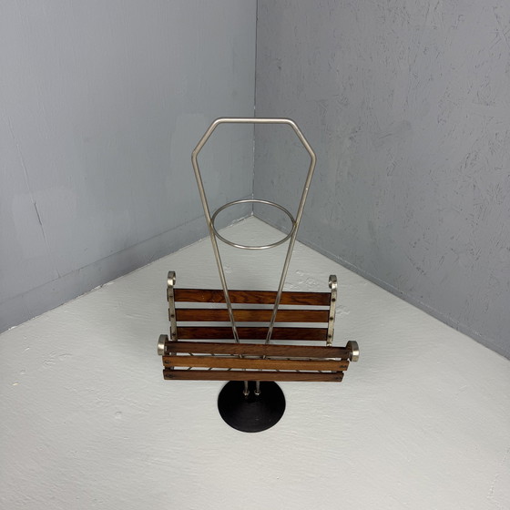 Image 1 of Vintage ‘60S Plantenstandaard/Magazine Rack Teak