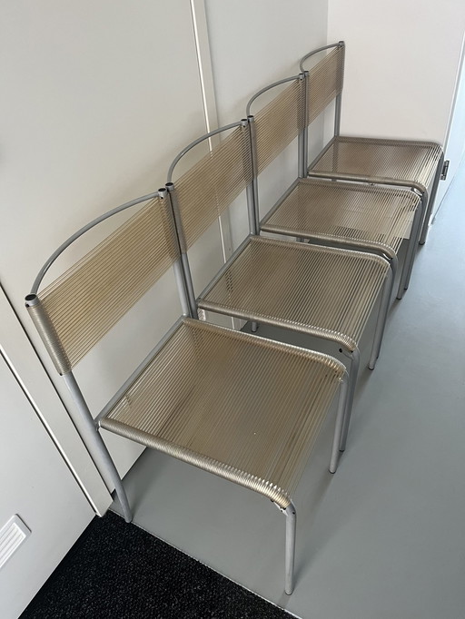 4X Giandomenico Belotti Spaghetti Stoelen