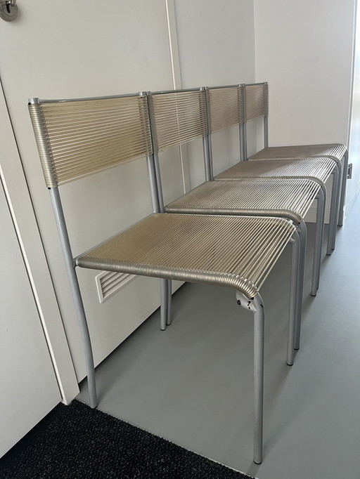 4X Giandomenico Belotti Spaghetti Stoelen