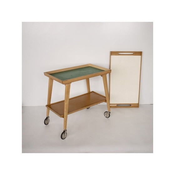 Image 1 of Vintage beukenhouten serveertafel voor Opal Möbel, Duitsland 1960