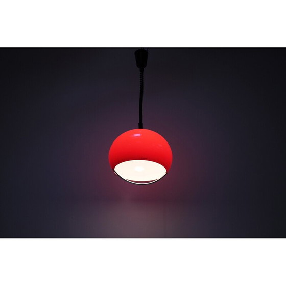 Image 1 of Mid century kunststof hanglamp van Meblo voor Harvey Guzzini, Italië 1970