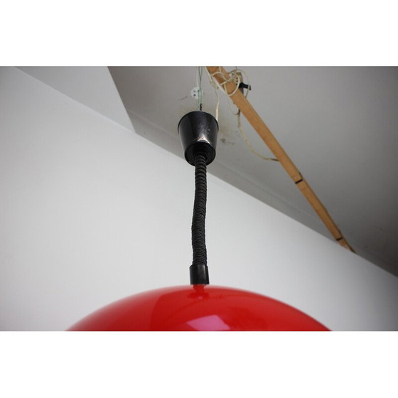 Image 1 of Mid century kunststof hanglamp van Meblo voor Harvey Guzzini, Italië 1970