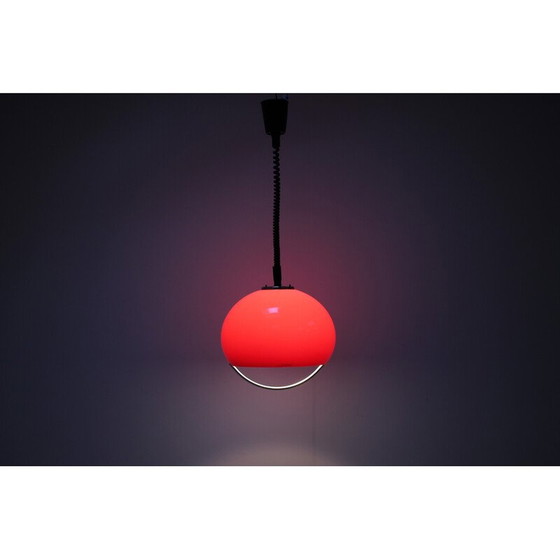 Image 1 of Mid century kunststof hanglamp van Meblo voor Harvey Guzzini, Italië 1970