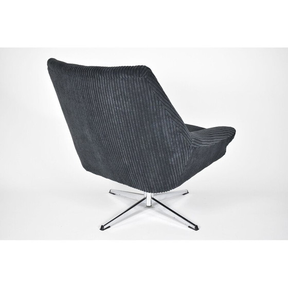 Image 1 of Vintage fauteuil Shell DDR Zwart Koord, Deutsche Democratische Republiek 1960