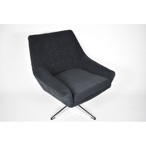 Image 1 of Vintage fauteuil Shell DDR Zwart Koord, Deutsche Democratische Republiek 1960