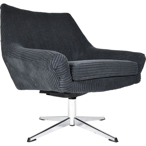 Image 1 of Vintage fauteuil Shell DDR Zwart Koord, Deutsche Democratische Republiek 1960