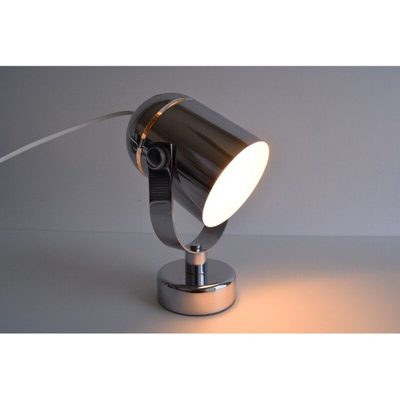 Image 1 of Vintage verchroomde metalen wandlamp van Stanislav Indra voor Combi Lux, Tsjecho-Slowakije 1970