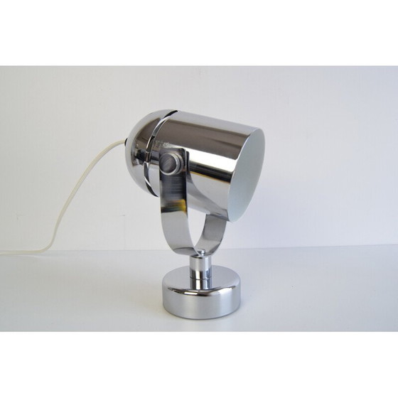 Image 1 of Vintage verchroomde metalen wandlamp van Stanislav Indra voor Combi Lux, Tsjecho-Slowakije 1970