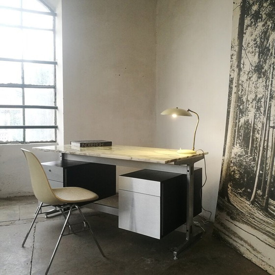 Image 1 of Étienne Fermigier bureau met marmeren bladen